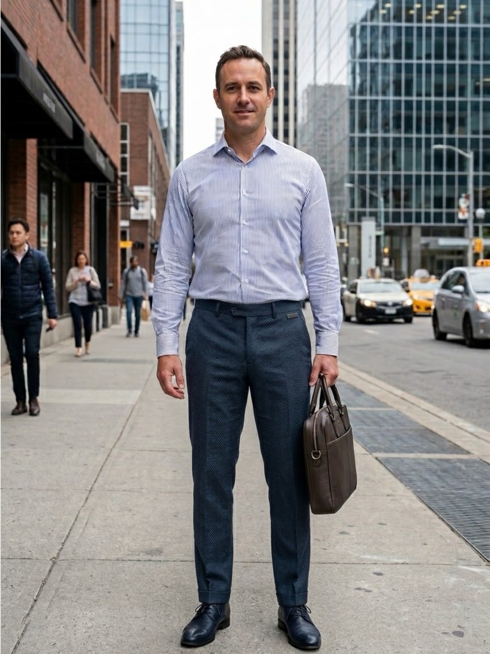 Scotch & Soda Mott Fit Textured Dress Slacks in Navy 32x32